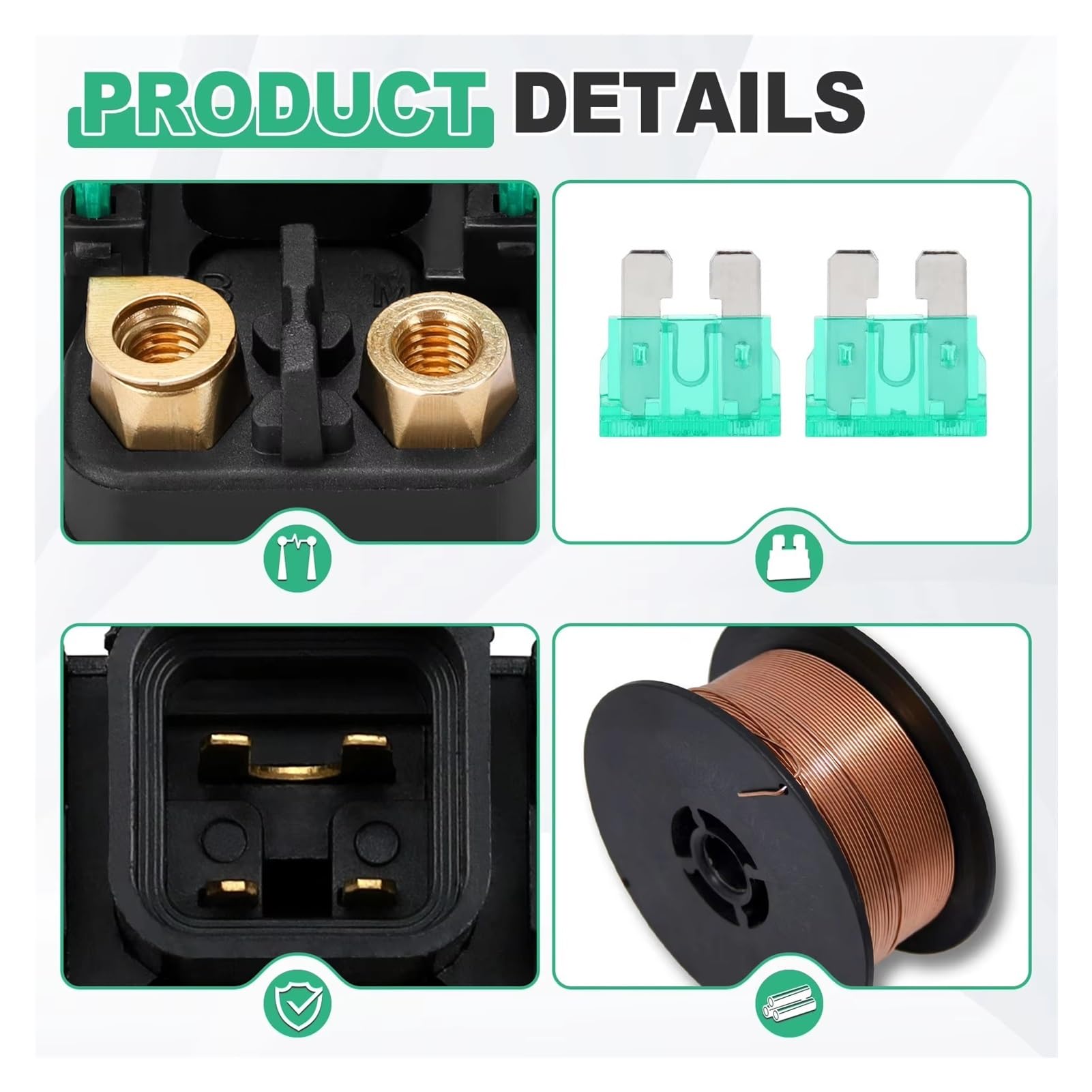 Relé Corriente Relé De Solenoide Arranque Motocicleta 1/2/4 Uds. Para RV200 Vanvan