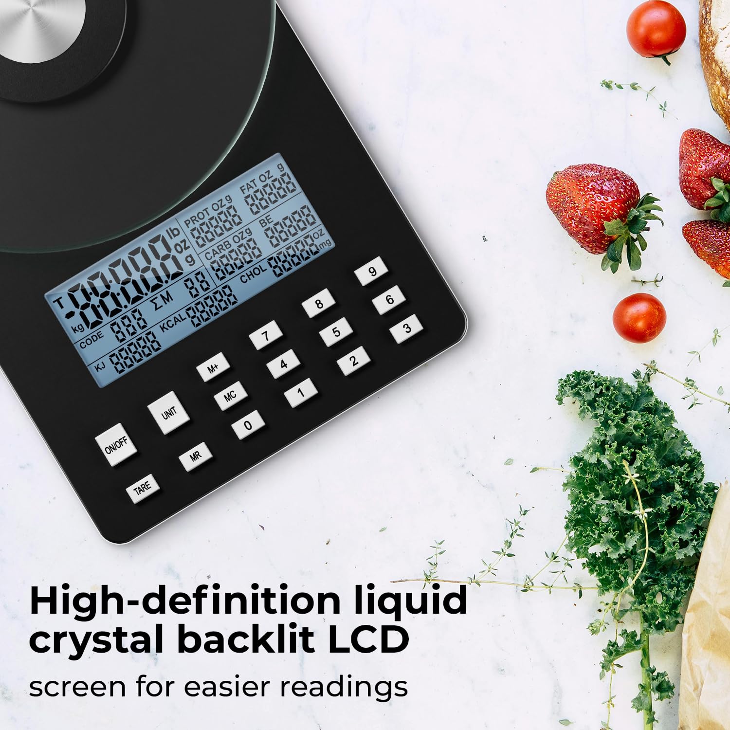 UNIWEIGH Bilancia alimentare alimentare 5 kg Digital Food Scale per la perdita di peso, prefect per il calcolo dei fatti alimentari, conteggio delle calorie, Meal Prep, grasso, KCAL, carboidrati