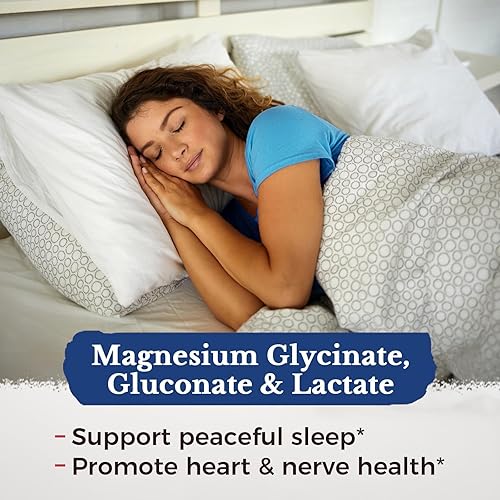 Miniatura 5 de Vitalitown Suplemento complejo de magnesio 10 en 1, 400 mg quelado de magnesio elemental con glicinato, citrato, malato, taurato y más, para la