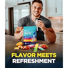 Dralot Sugar Free Electrolytes Powder with Natural Flavors, 3X Rapid Hydration Packets with 10 Electrolyte & Vitamins, Liquid Daily IV, Non-GMO, Gluten-Free, Keto, Vegan, 16 Sticks
