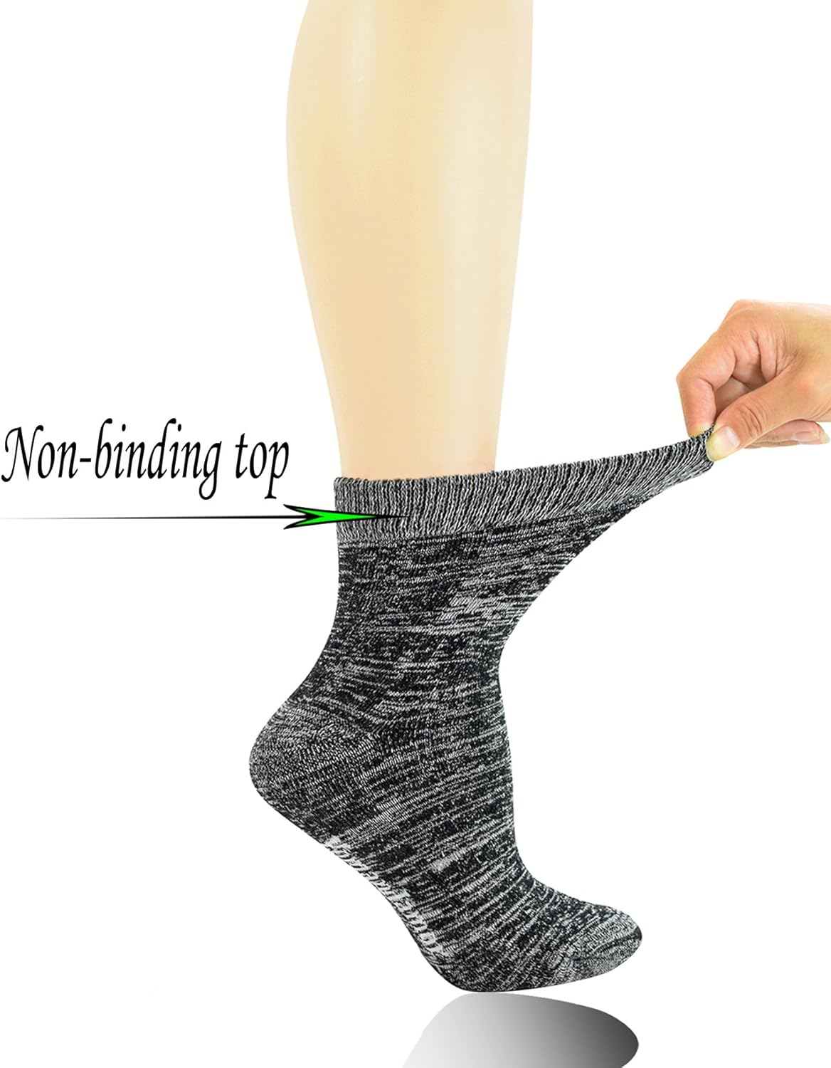 Yomandamor Women's 3 Pairs Non-Binding Quarter Thick Warm Winter Socks with Seamless Toe and Full Cushion - Image 3