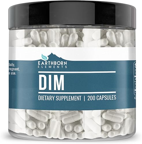 Earthborn Elements DIM (diindolilmetano) 200 cápsulas, puro y sin diluir, sin aditivos