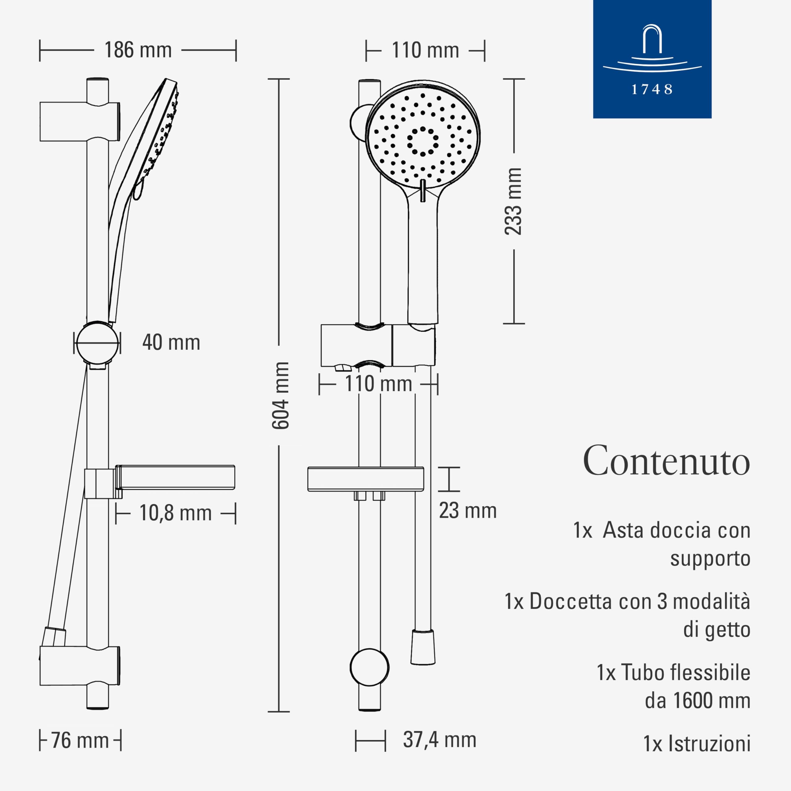 Villeroy & Boch Universal Showers Set doccia – Cromo