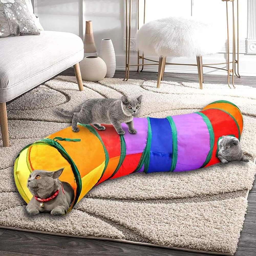 Cat Tunnel for Indoor Cats Interactive，Pet Toys Play