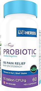 Probiotic – Bacillus Coagulans – IBS Management – Premium Grade Lactospore® -Vegan – High Survivability in Gut – Shelf Stable – 60 caps