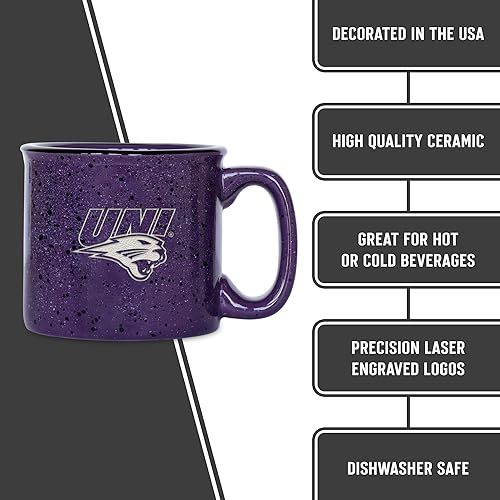 Miniatura 138 de Rico Industries NCAA Utah Utes - Taza de café personalizada de 12 onzas con logotipo grabado con láser profundo, taza de cerámica para acampar con