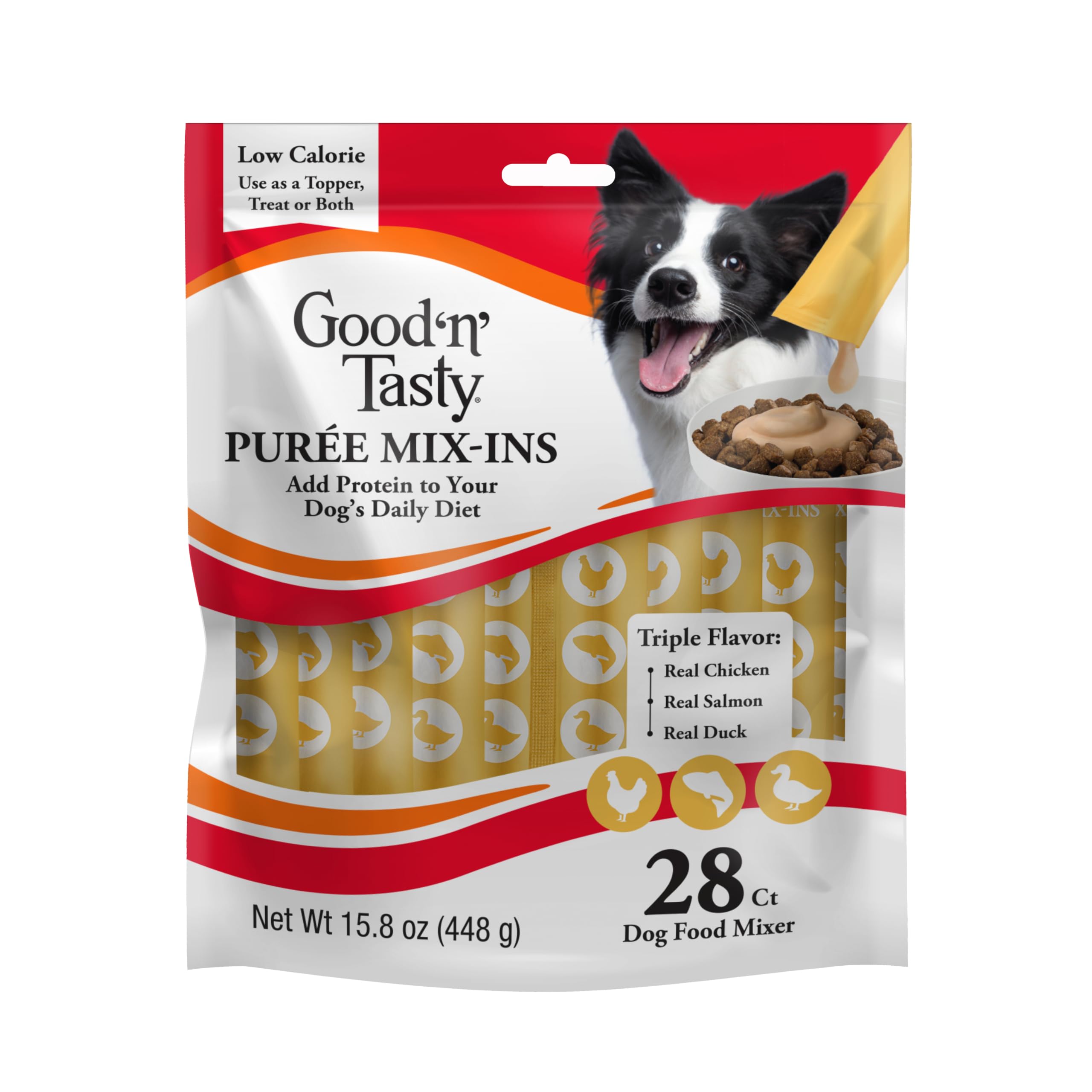 Good 'n' Tasty Puree Mix-Ins Dog Food Topper or Treat, 28 Count