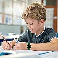 Vista 8 de Reloj analógico para niños, resistente al agua, para enseñar el tiempo, para niños y niñas, correa suave para aprender