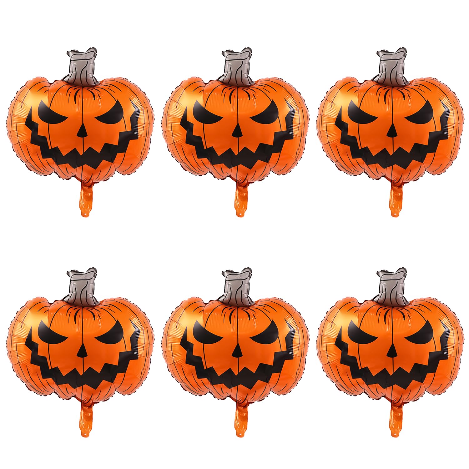 NAUZE 6Pieces Halloween Pumpkin Balloons Scary Novelty Balloons With Funny Face Halloween Themed Props for Adult Party Decor