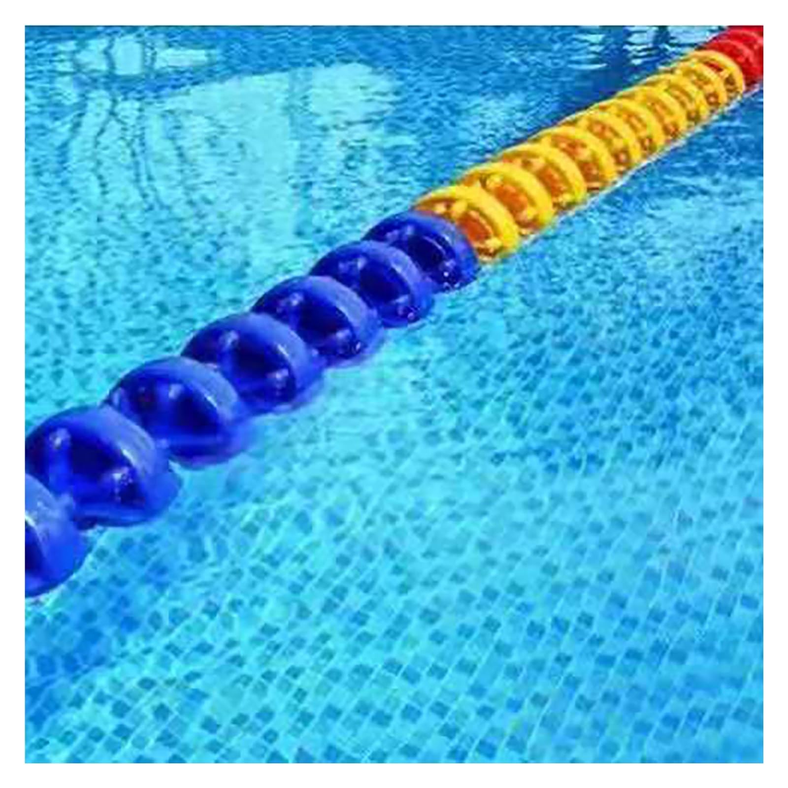 DaneGPT Swimming Pool Safety Rope, Swimming Pool Rope Divider with Floats and Stainless Steel Hooks for Water Exercise Zones