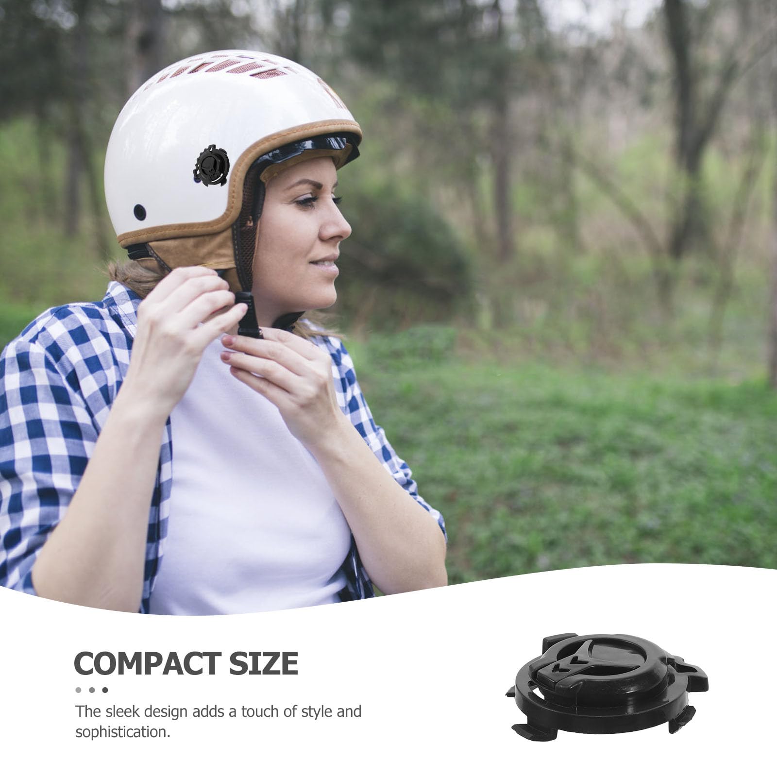 Blocco Visiera Casco Moto Nero 4 Pezzi Meccanismo di Fissaggio Rapido e 5 Posizioni per Caschi da Motociclista