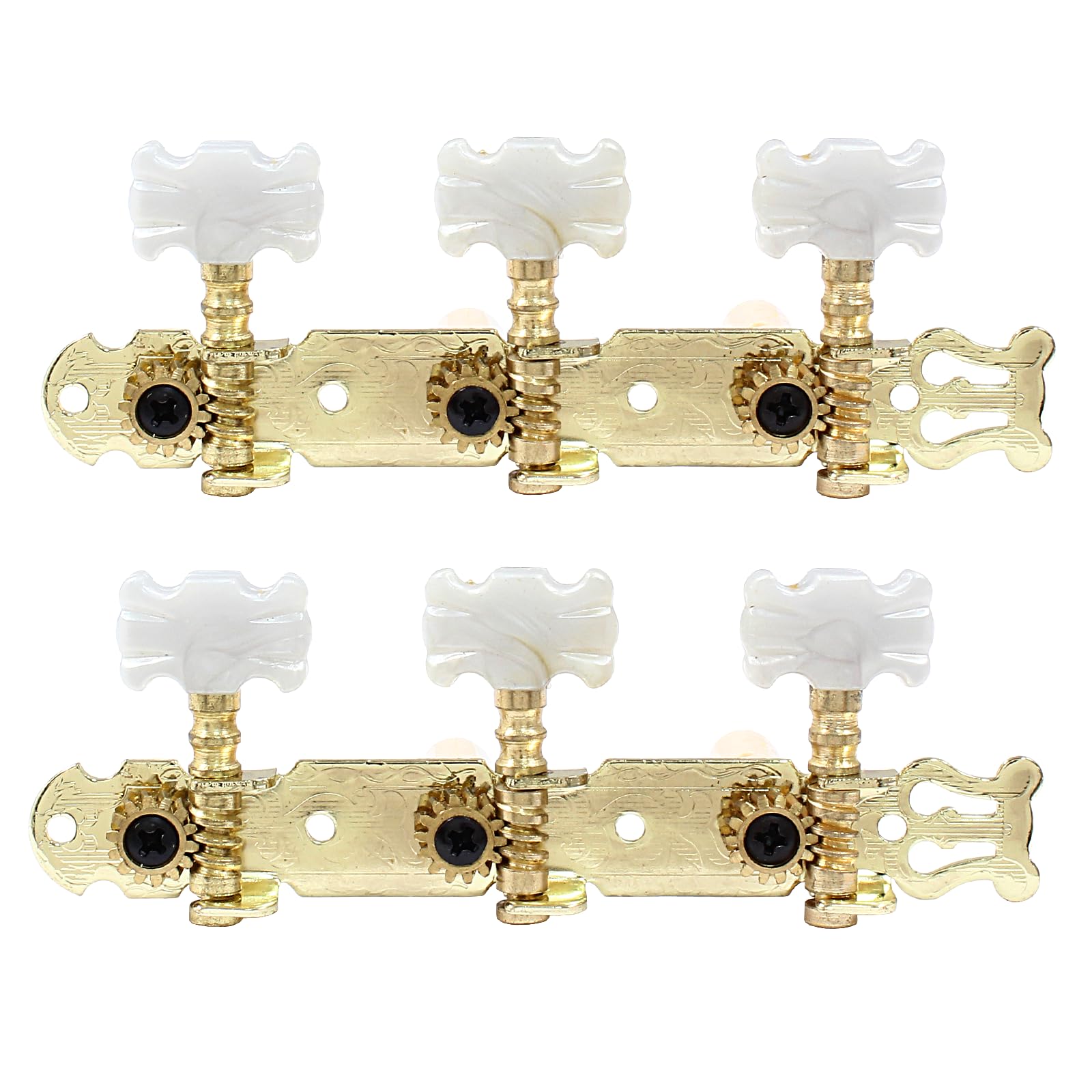 LDEXIN 1 Pair Classical Guitar Tuners 3R3L Machine Head Tuning Pegs Keys for Acoustic Guitar, Gold