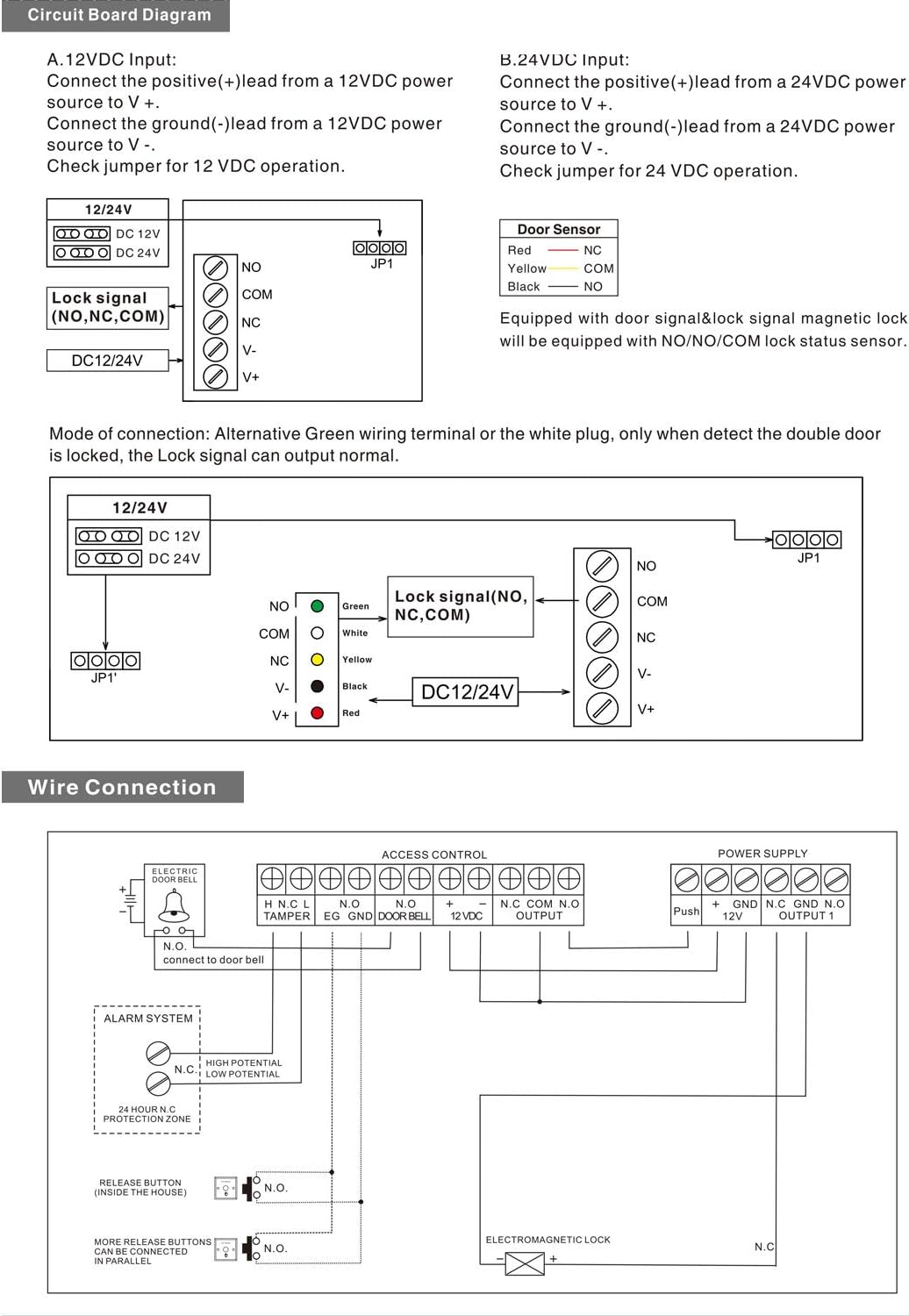 UHPPOTE 350kg 800Lbs Holding Force Fail-Safe Single Door Access Control Electric Magnetic Outdoor Gate Lock with NO/NC/COM Output