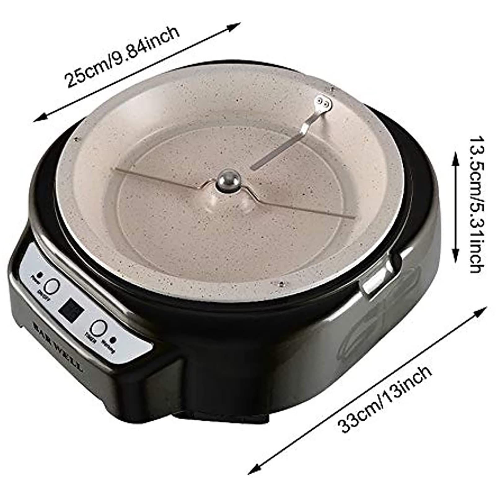 Tostador De Café Doméstico Máquina Eléctrica Para Hornear El Grano De Café Temperatura Ajustable Secador De Frutas Secas Y Granos Para Granos Cacahuetes Harina Hierbas (Color : Gray)