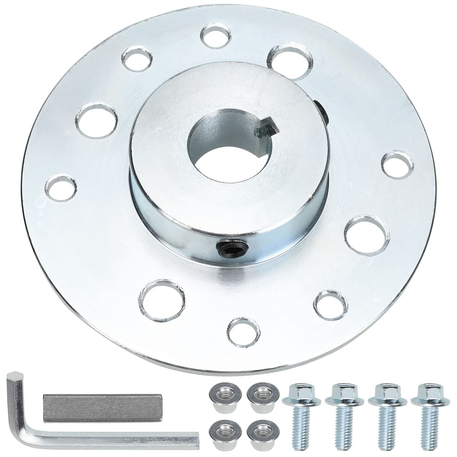 GREHUA Go Kart Sprocket Hub 3/4" Bore 3/16" Keyway with Hardware Kit Compatible with Drift Trike Carter Mini Bike Dune Buggy Quad ATVs Rear Axle Rod Brake Drum Mounting Steel Heavy Duty Parts