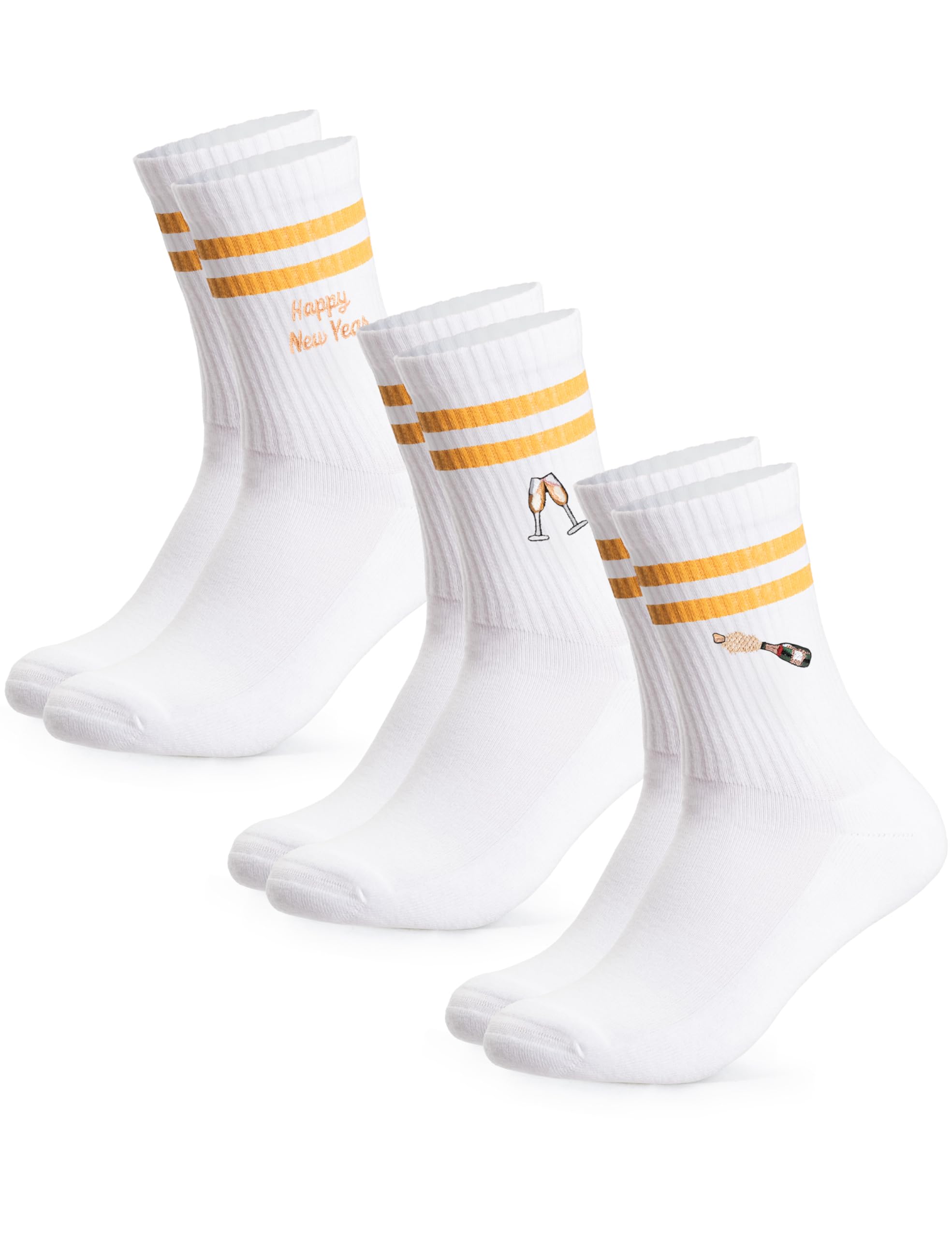 Occulto Damen & Herren Motiv Tennissocken 3er Pack (Modell: Rio), Statement Tennis Socken