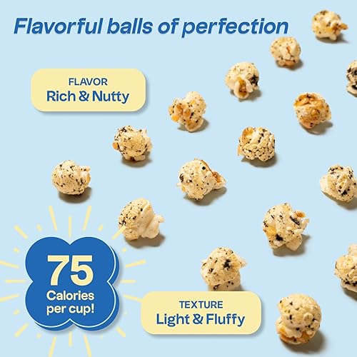 Miniatura 3 de Tochi Snacks gourmet de palomitas de maíz, sabor a sésamo negro, con granos grandes de palomitas de maíz, bolas de palomitas de maíz, sin gluten,