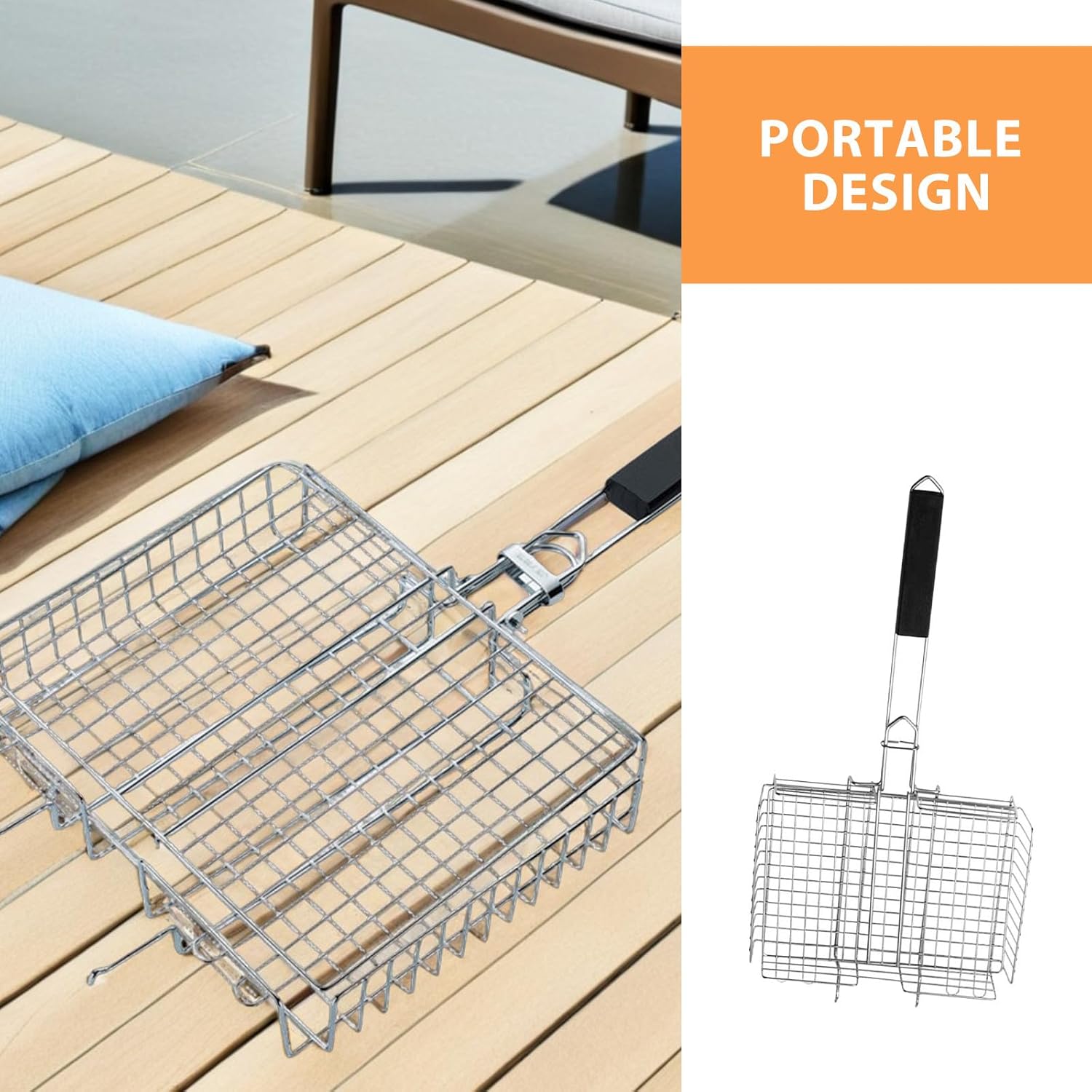 楽天市場】ローリンググリルバスケット アウトドアグリル用 バーベキュー サイズ ステンレススチール バーベキュー ラウンドシリンダーケージ  ワイヤーメッシュ ネットチューブ 料理 円形ロールバスケット 魚 野菜 肉用【送料無料】 : 瑞芙蓉 HANABASS バーベキューフィッシュグリルバスケット 2個セット - 折りたたみ式メタルグリルラック 木製ハンドル付き 屋外調理