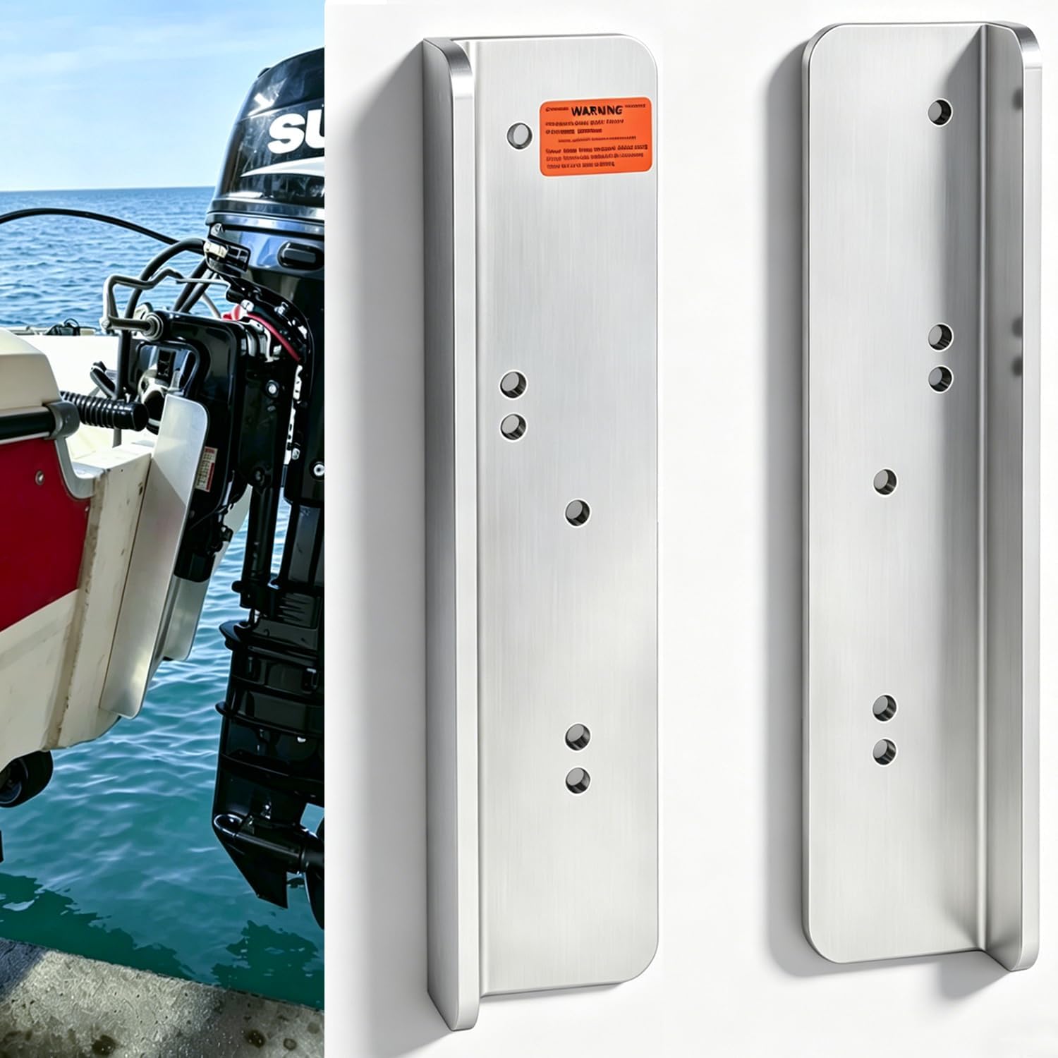 50012 - 5" Setback Vertical Extension for Static Jack Plate Outboard Motor Mount Jack Plate Extension Fits for CMC 50012 Up to V6 Engines 300 HP and Smaller Motors, Raise The Motor Higher