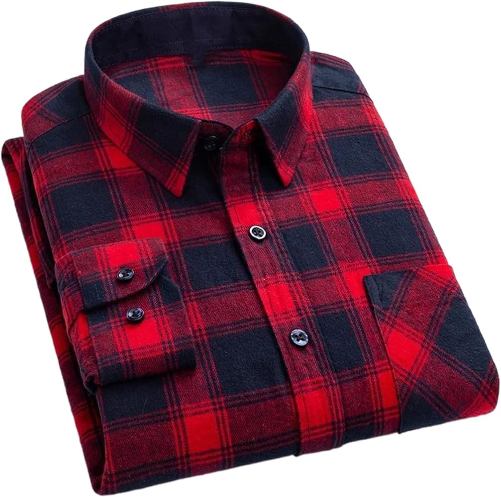 men regular fit checkered casual shirt