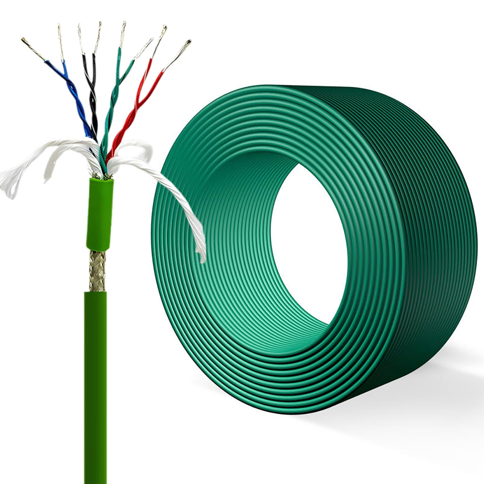 Câble pour encodeur et servomoteur TRVVSP 8x0.2mm² flexible pour câblage de robotique CNC 15ft