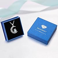 Vista 7 de Dreamboat Collar de animales Joyería de plata de ley 925 Collar de abeja, panda, serpiente Collar de corazón de cristal para mujer Cadena de 18