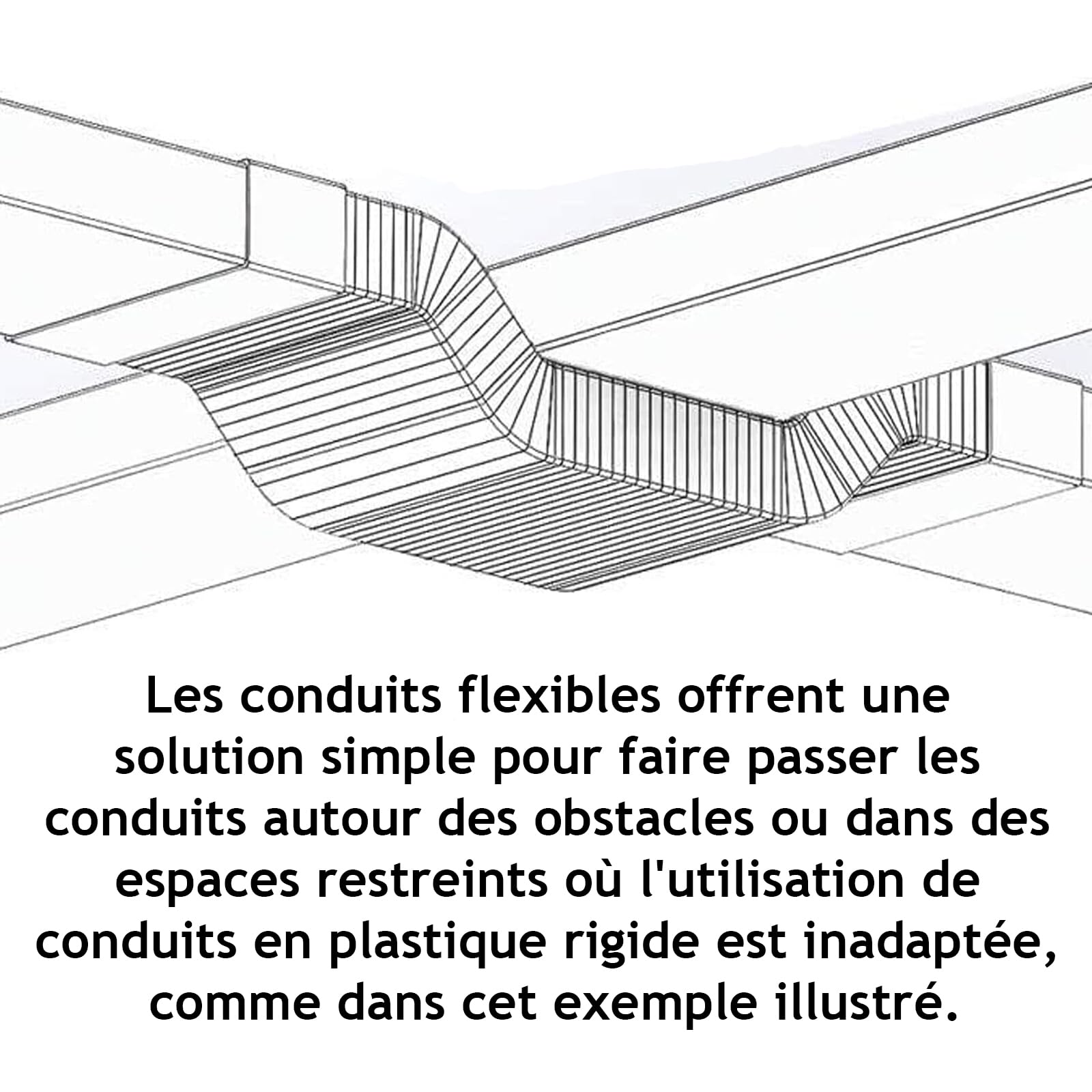 SPARES2GO Tuyau flexible rectangulaire en PVC pour ventilation et climatisation (220 mm x 90 mm, 3 mètres de longueur)