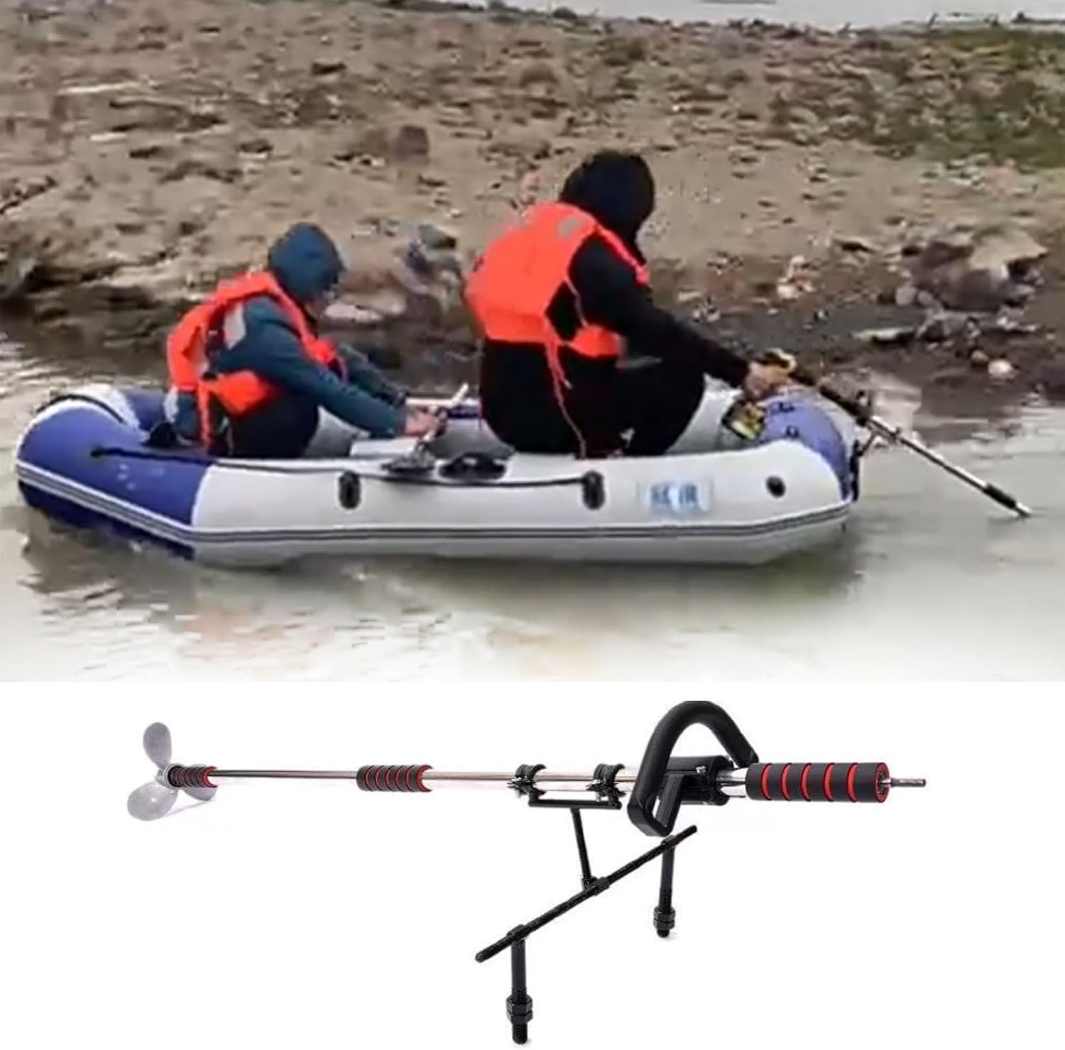 Portable Kayak Hand Propeller Kit for Drill - Marine Motor Paddle for Fishing, Rafting, Underwater Paddleboard Thruster, Boat Accessories for Lake Adventures