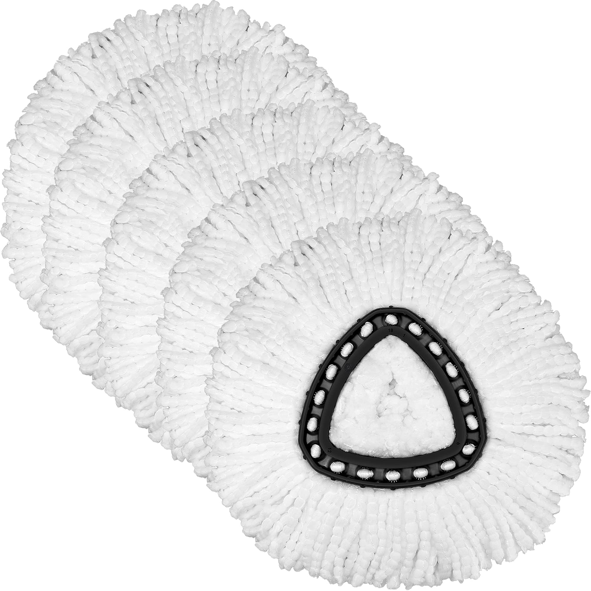 5 Pack Mop Replacement Heads Compatible with Spin Mop, Microfiber Spin Mop Refills, Easy Cleaning Mop Head Replacement