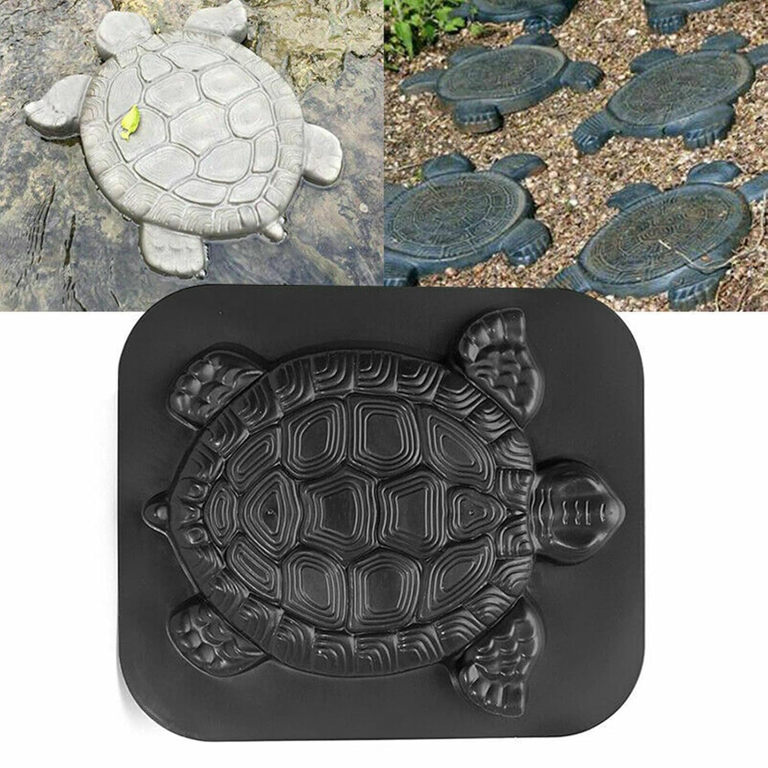 Turtle Cement Mold, Concrete Paver Mold Walkways DIY Stepping Stone, Decorative Flower Garden Lawn Decor Tortoise Concrete Mould