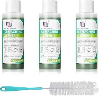 Ice Machine Cleaner and Descaler Refresh Water Dispensers Stainless Steel & Nickel Safe Ice Maker Cleaner 4 Oz 3 Packs Compatible w