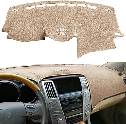 Tapete de cubierta de tablero para Lexus RX330 2004-2006, RX350 2007-2009, RX400h 2006-2008, protector de alfombra (beige) F82