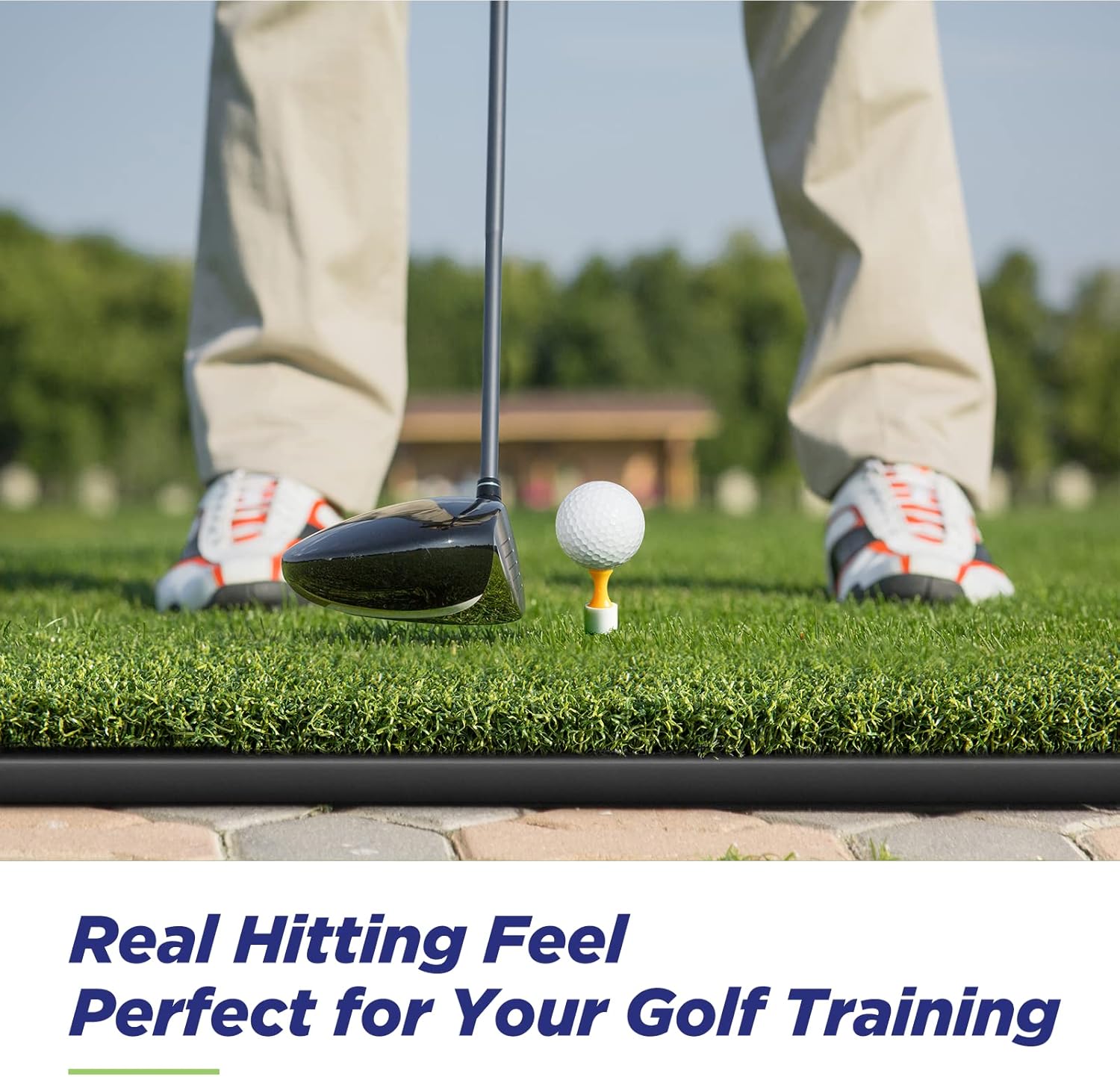 Golfguru Golf Mat, 5x4ft Artificial Turf Golf Hitting Mats Practice with Alignment Stick, 10 Golf Balls, 9 Golf Tees, Golf Hitting Training Aids for Backyard Driving Chipping Indoor Outdoor Training : Sports & Outdoors