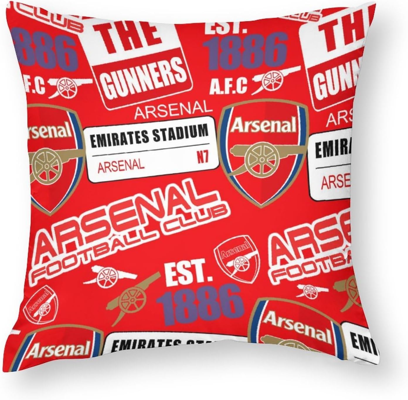 ZFENGYYUAN Arsenal football Home Throw Pillow Case Couch Sofa Bedroom Decor Square Cushion Pillow Covers 18x18 In