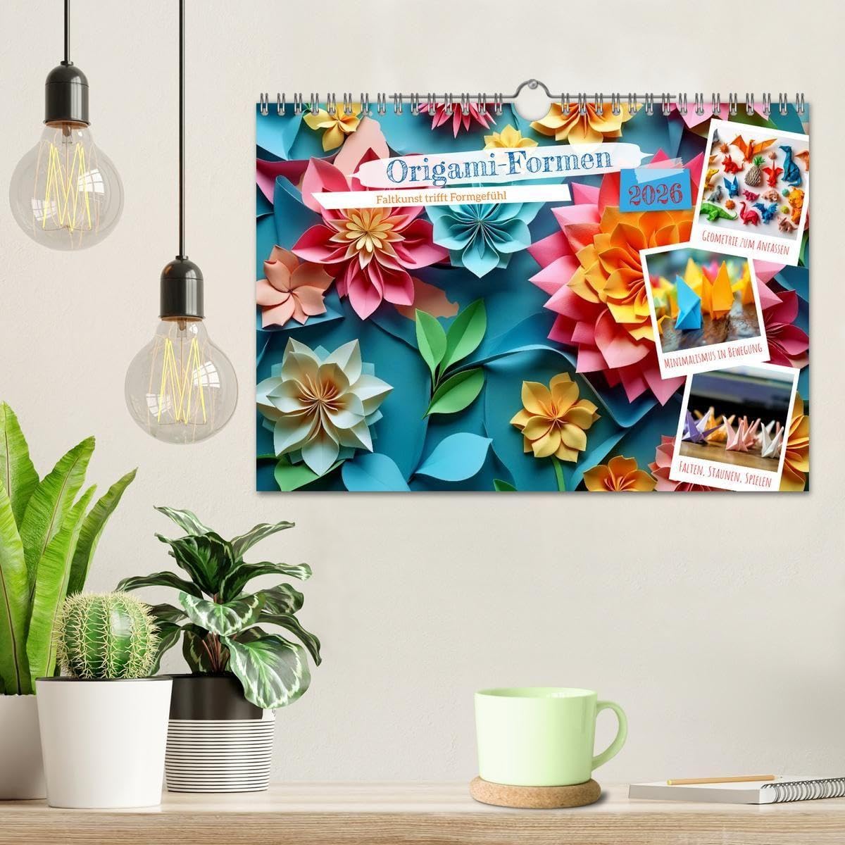 Origami-Formen (Wandkalender 2026 DIN A4 quer), CALVENDO Monatskalender: Origami verbindet Ästhetik und Struktur, mathematisch präzise Faltungen erzeugen komplexe Formen mit minimalistischer Eleganz.