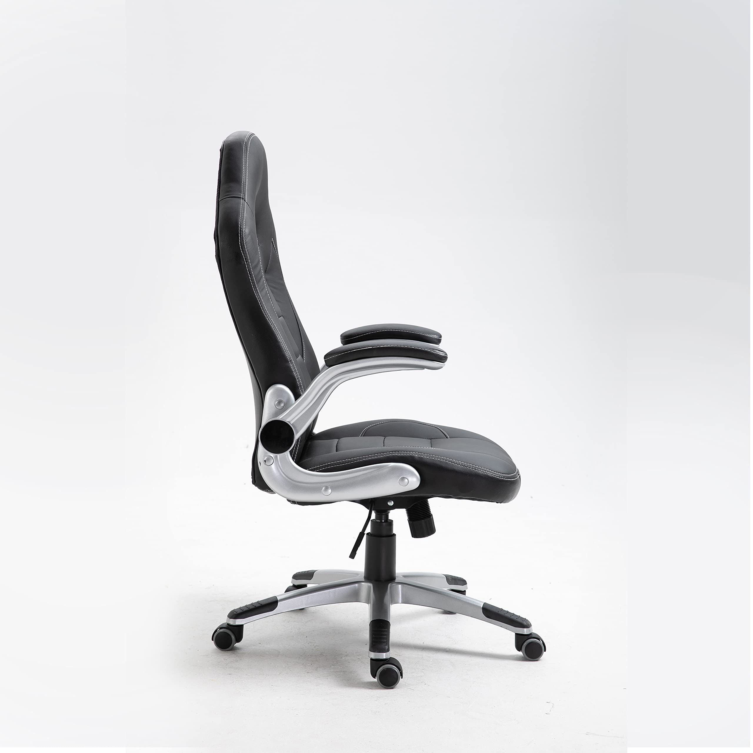 La Chaise Spaniola Bürostuhl – Moderner Designstuhl Mit Kunstleder, Höhenverstellbar, 5 Rollen – Weiß