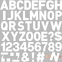 Vista 9 de 184 Piezas Calcomanías de Letras de Vinilo Grandes de 6" Alfabeto Grande Números y Símbolos Calcomanías Autoadhesivas Removibles Calcomanías