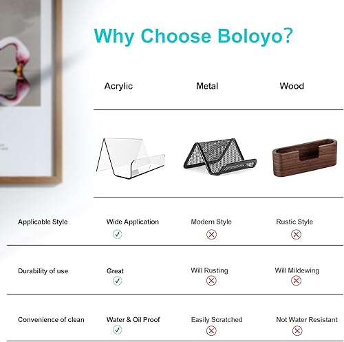 Miniatura 6 de Soporte acrílico para tarjetas de visita para escritorio, 10 unidades, soporte para tarjetas de presentación, organizador de tarjetas de nombre,