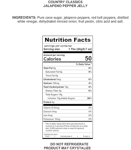 Miniatura 2 de Braswell's Country Classic Jalapeño Pepper Jelly 11 oz.