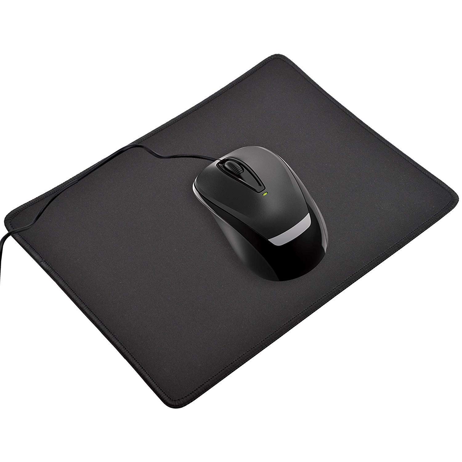 ProtokartMousepad Mouse Pad, Water Resistant Coating, Rubber Gaming Mouse Pad with Stitched Edges and Non Slippery Rubber Base, Black, Speed Type (Size: 12 x 10 x 0.3 inch)
