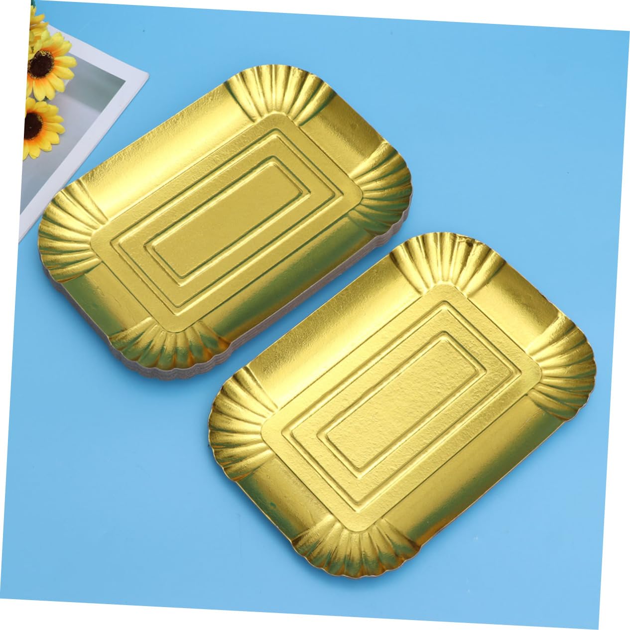 SOLUSTRE Dorado de Papel Aluminio, 10 Unidades para Hornear