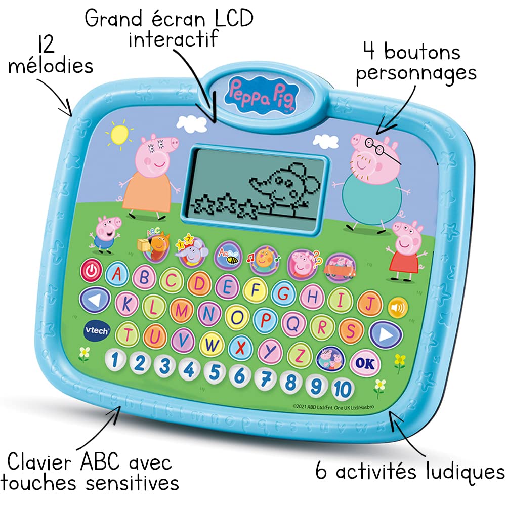 VTech - Peppa Pig - Super Tablette Éducative, Tablette Enfant - 2/5 Ans - Version FR