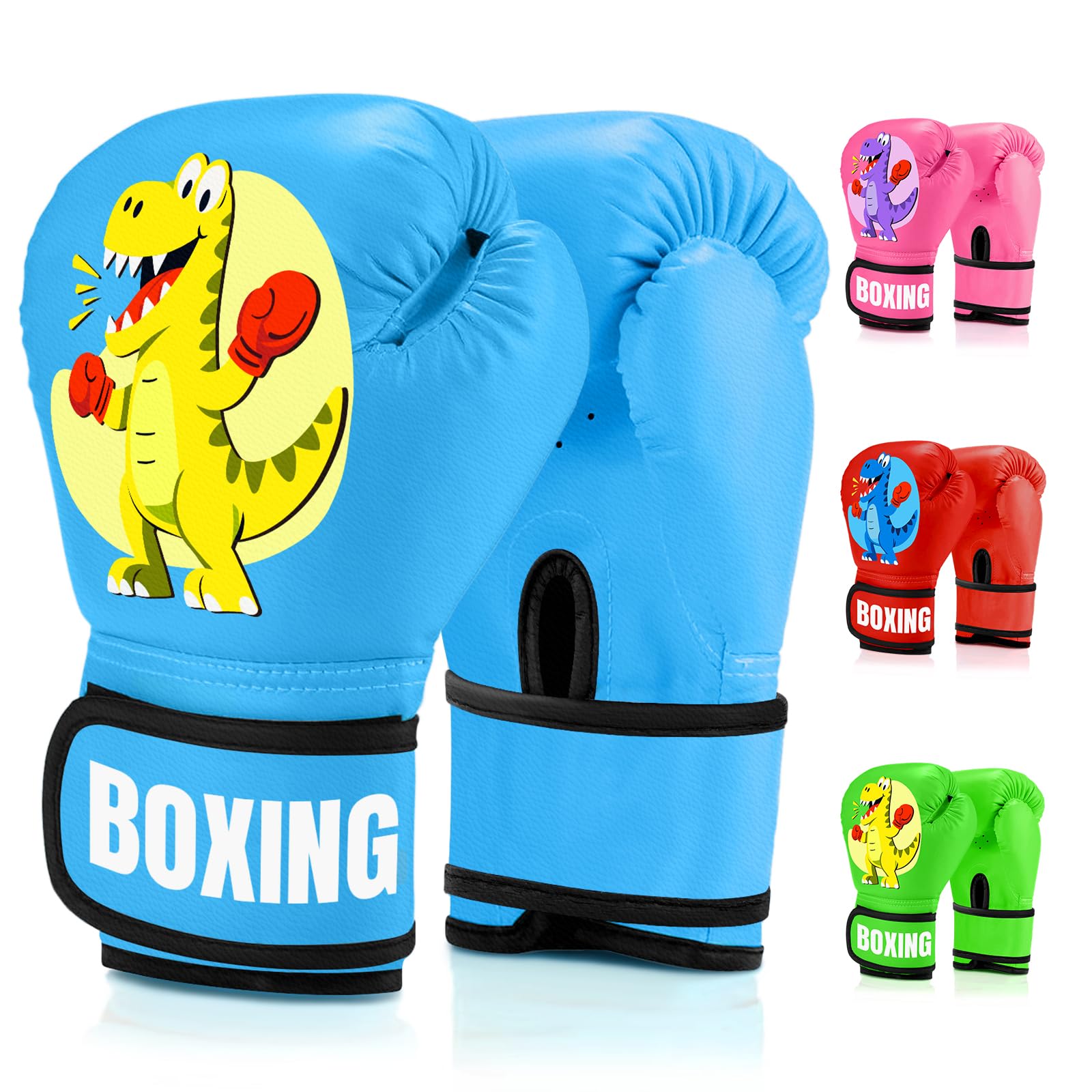 JUOIFIP Kids Boxing Gloves 4oz, Training Sparring Gloves for Punching Bag, Muay Thai Sparring MMA Fighting & Kickboxing, Speed Ball Focus Pads Punching Workout, Gift for Age 6-15 Years, Black and Red