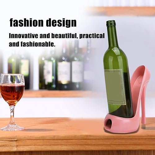 Miniatura 7 de TOPINCN Estante de vino sintético botella de vino titular de exhibición innovadora Highheeled Shoe Shape Accesorios de decoración del hogar (rosa)