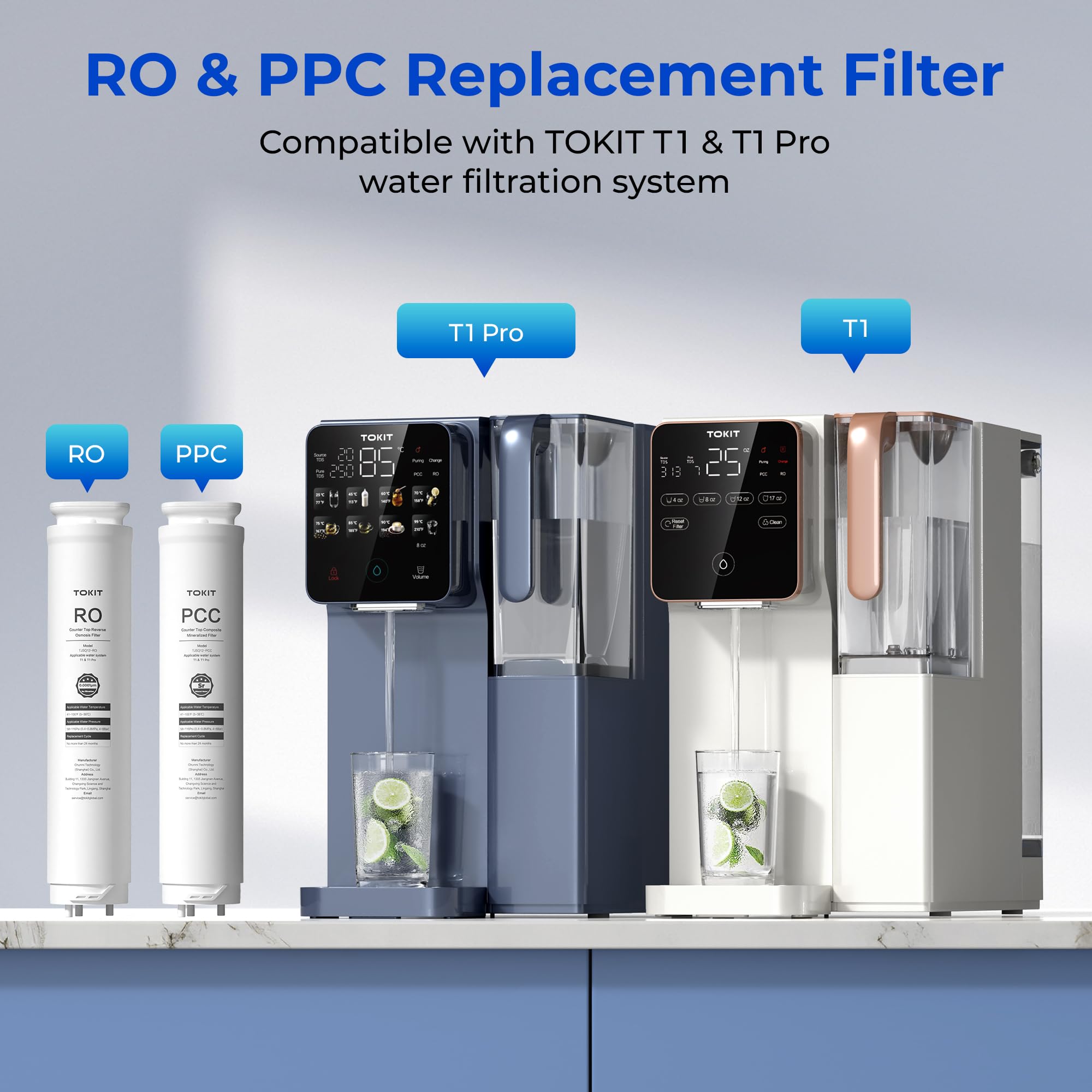 TOKIT T1 PPC Elemento Filtrante Reemplazo del Filtro de Agua (T1 PPC)