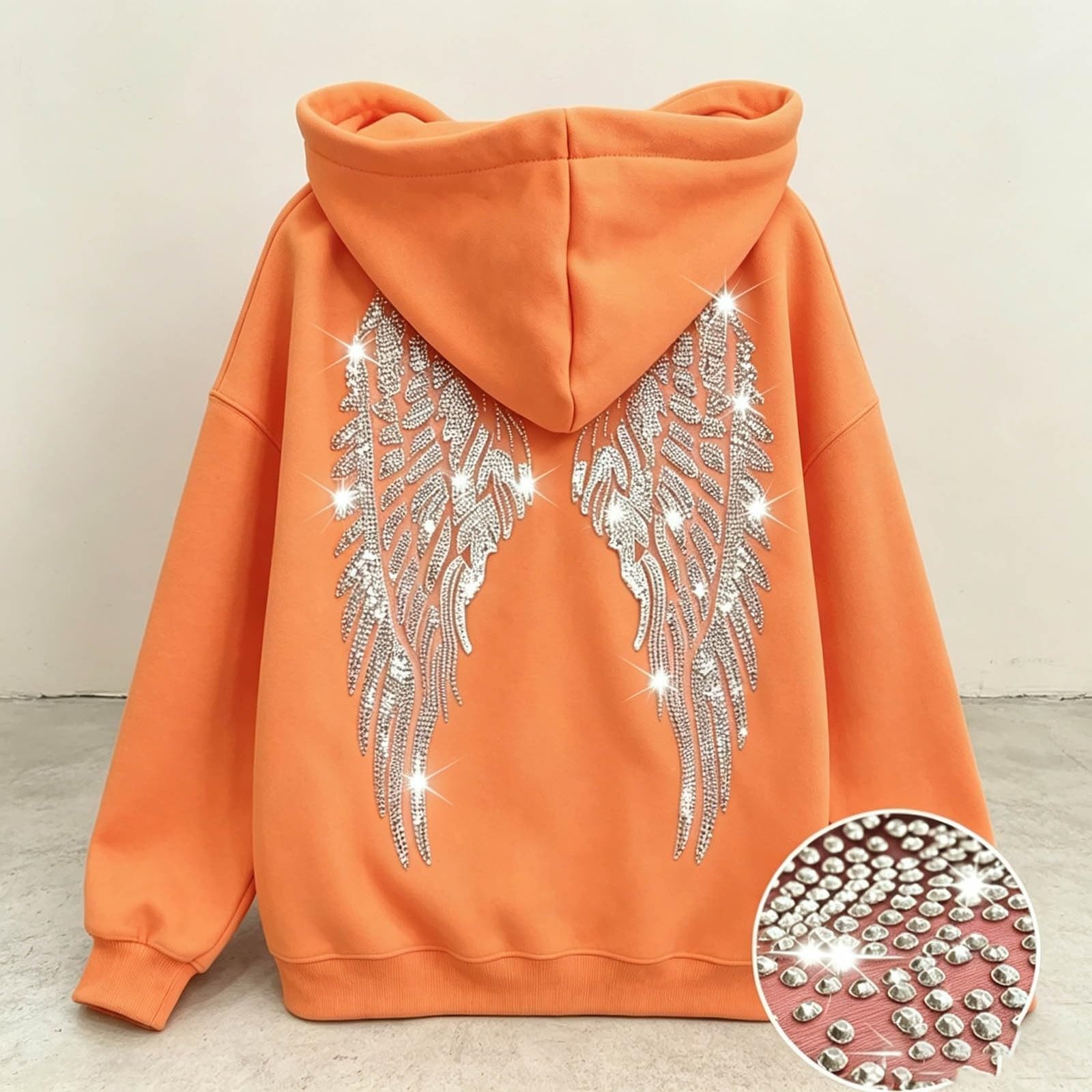 Hoodie - Sudadera con capucha para mujer, diseño de alas de ángel con
