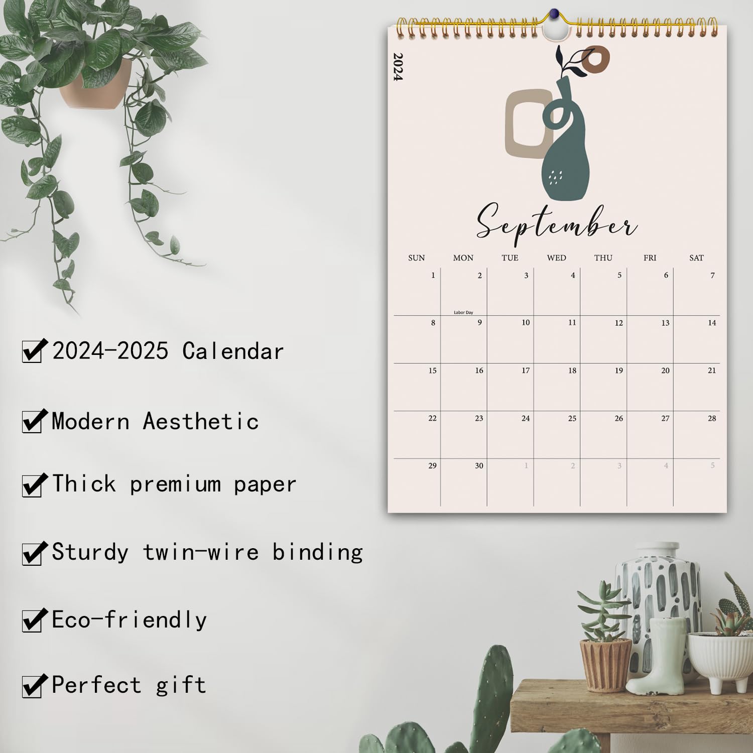 Amazon.com: Aesthetic 2024-2025 Wall Calendar - Runs From July 2024 to June 2025, The Perfect 12 Months Boho Academic Hanging Calendar, Thick Paper, Perfect for Monthly Organizing & Planning, 10 amazon-com-aesthetic-2024-2025-wall-calendar-runs-from-july-2024-to-june-2025-the-perfect-12-months-boho-academic-hanging-calendar-thick-paper-perfect-for-monthly-organizing-planning-10-14-5-office-products