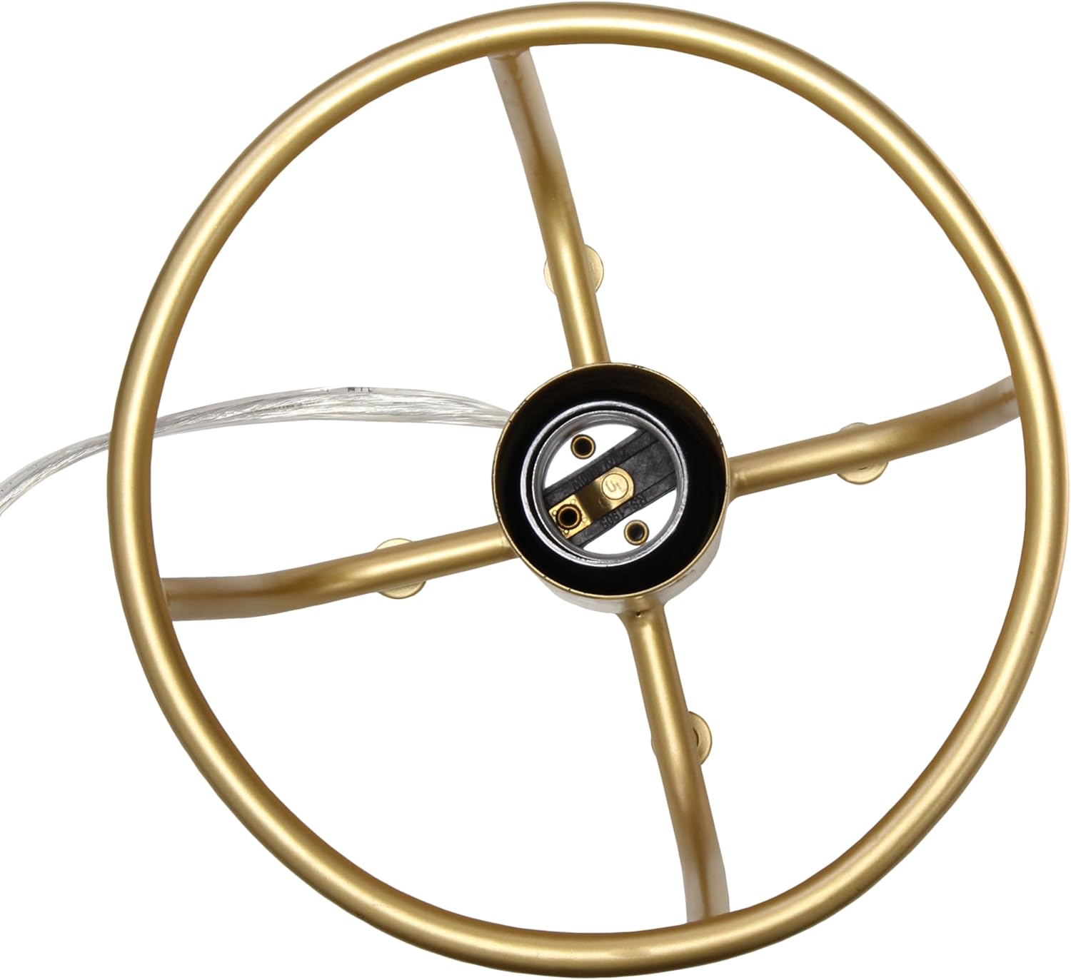 Elegant Designs LT1180-MGD 10" Glistening Globe Table Lamp with Clear Glass Shade, for Living Room, Bedroom, Office, Matte Gold