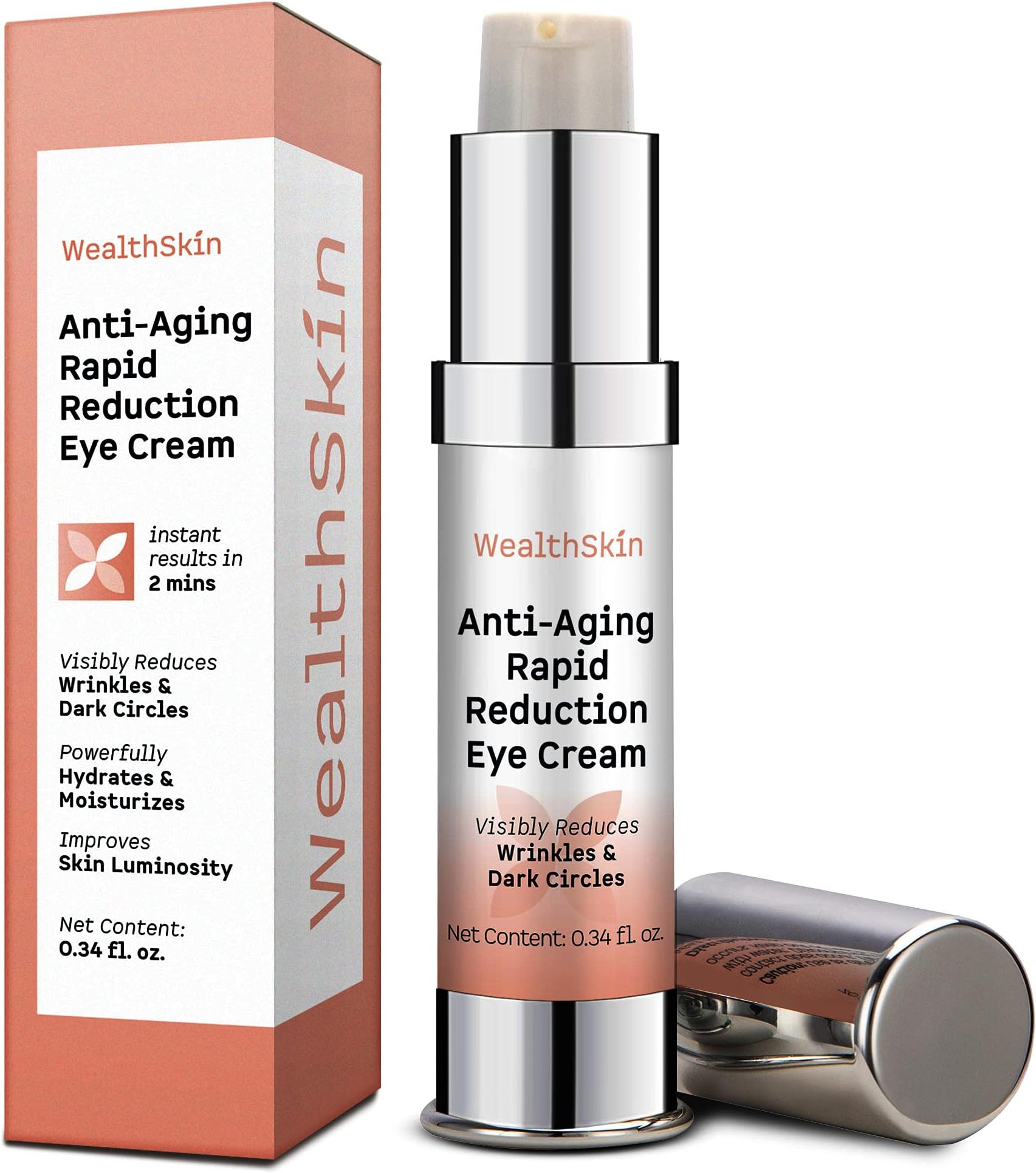 Anti-Aging Rapid Reduction Eye Cream Visibly Reduce Under- Eye Bags, Wrinkles, Dark Circles, Fine Lines & Crow's Feet Instantly 2 minutes