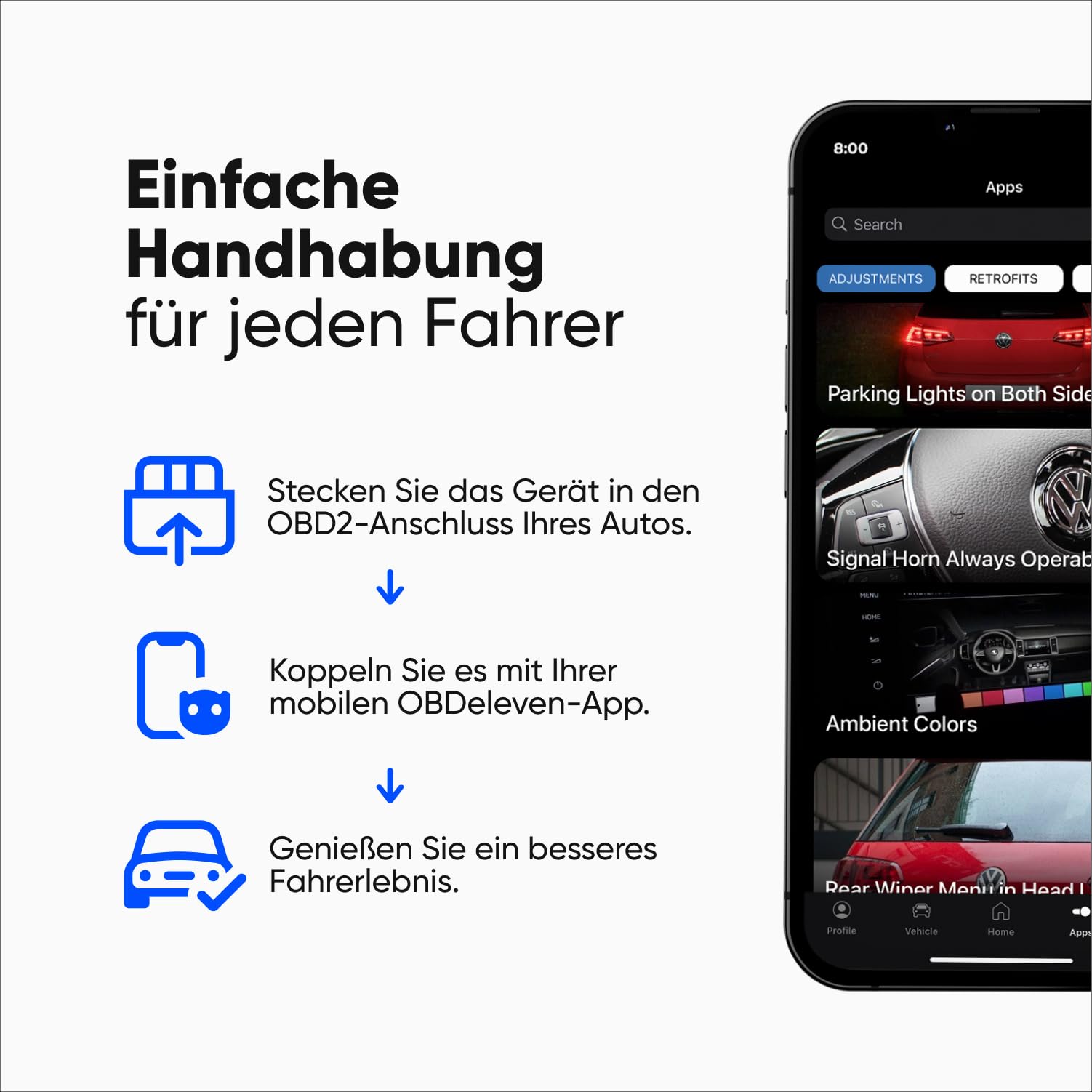 OBDeleven Pro Edition: Professionelles obd2 diagnosegerät Scan-Werkzeug der nächsten Generation zum Fehlerauslesen mit Bluetooth. Für Android und iOS iPhone